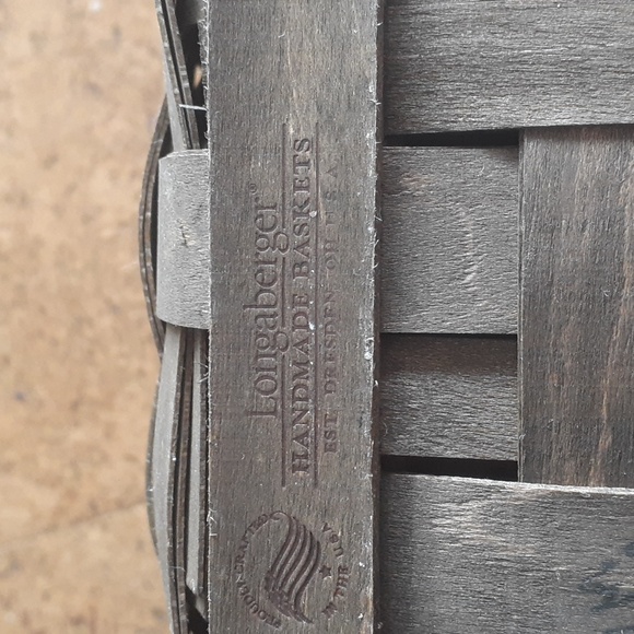 2008 Lonaberger dark brown tall tissue basket. - Picture 4 of 13